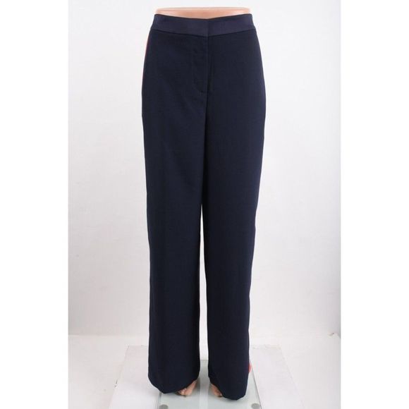 COPY - Boden Womens Exeter Trousers Pants UK 8 US 4 Navy Blue Red Stripe NWT - Picture 2 of 7